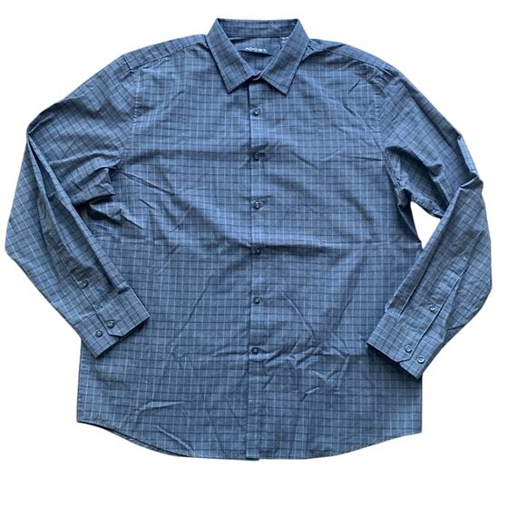 AXIST Plaid Button Down Shirt Mens Size XL Grey Corpcore Classic - Picture 1 of 6